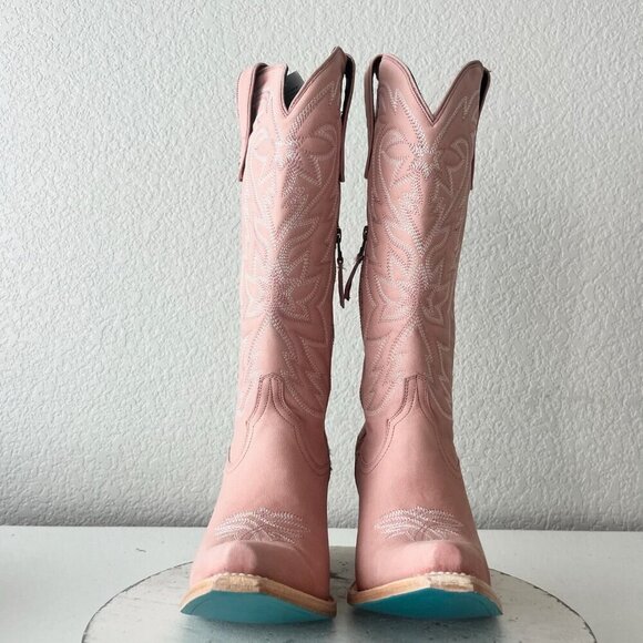Lane SMOKESHOW Womens Cowboy Boots 10 Pink Leather Western Cowgirl Mid Calf - Picture 7 of 14